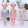 Color: Violet - Size: Whole Doll - 14 Inch Baby Doll Girls ToysChildren Birthday Toys Gifts Collectible Figures 260119