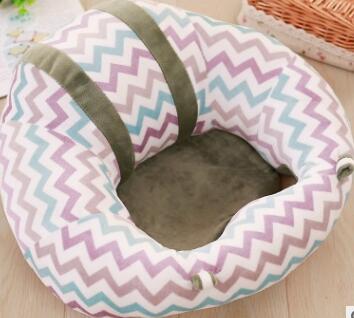 Color: Wave, Size: 45x45 - Infant Safety Seat Child Portable Eating Chair Plush Toy Baby Learning Sitting Sofa Dining Chair Stool