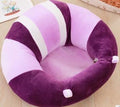 Color: Purple, Size: 45x45 - Infant Safety Seat Child Portable Eating Chair Plush Toy Baby Learning Sitting Sofa Dining Chair Stool