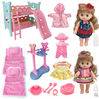 style: D - Doll Bunk Bed Girl Girl Play House Toy Simulation Doll Princess Doll House Child Birthday Gift