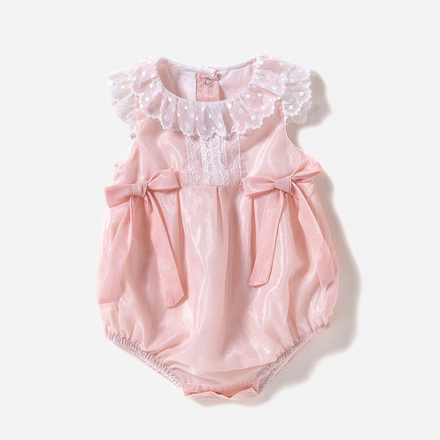 style: Clothes, Color: Pink-73cm, Child size:  - Baby One-piece Romper Girl Baby Foreign Princess Bag Fart Clothes
