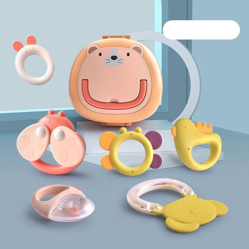 style: Lion Rattle 6piece storage bo - Baby Toy Rattle Can Be Boiled In High Temperature Water Molar Rod