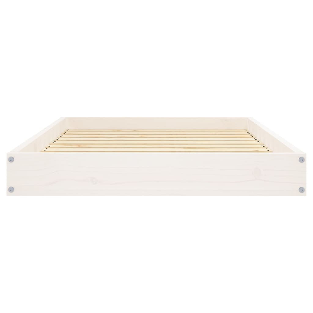 Dog Bed White 36"x25.2"x3.5" Solid Wood Pine