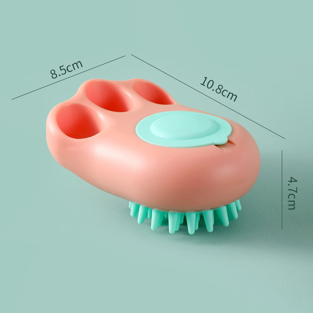 Silicone Pet Bath Brush Massage Comb Cleaning Brush Hair Grooming Comb Pet Supplies For Dogs Cats pink