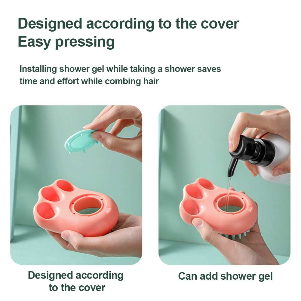 Silicone Pet Bath Brush Massage Comb Cleaning Brush Hair Grooming Comb Pet Supplies For Dogs Cats pink