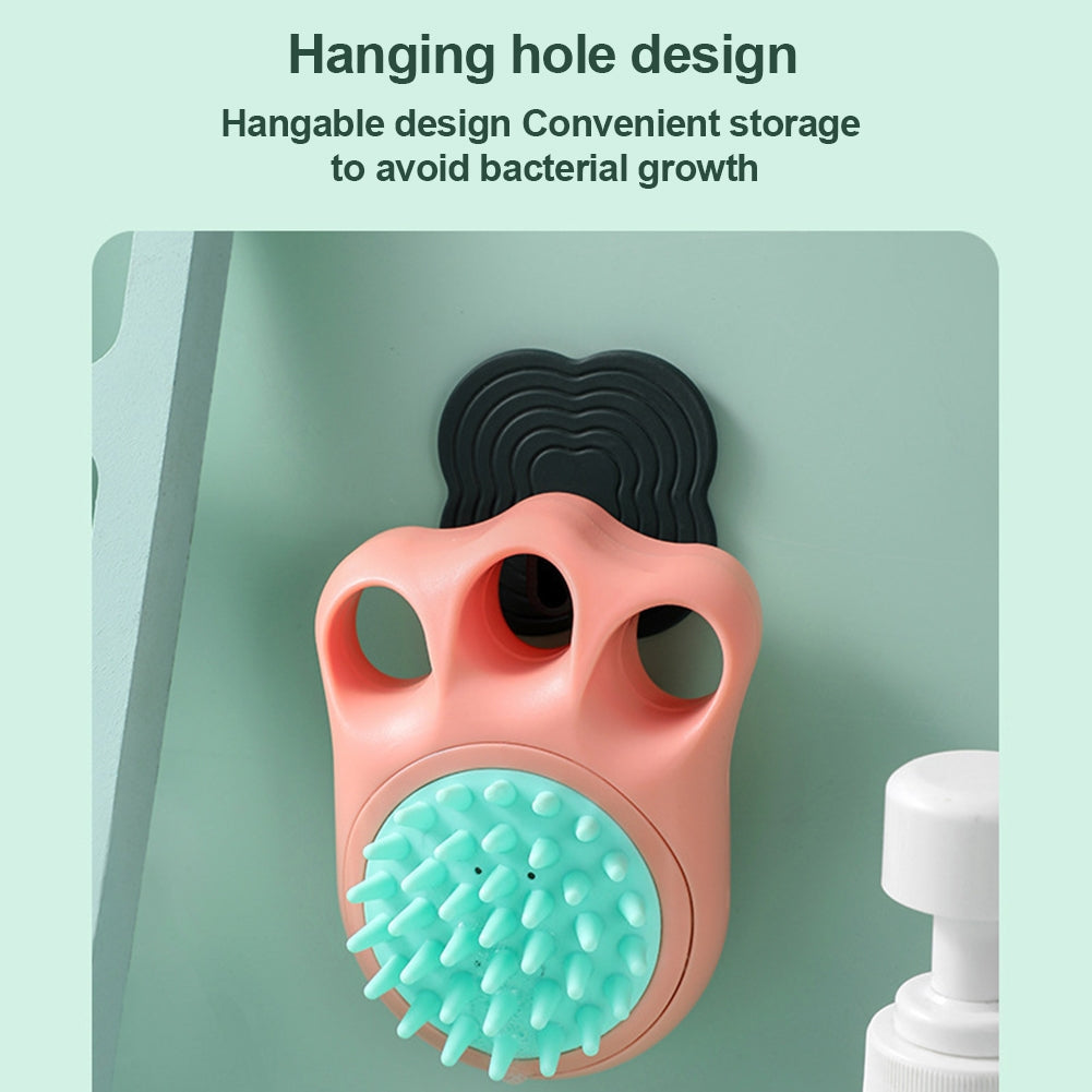 Silicone Pet Bath Brush Massage Comb Cleaning Brush Hair Grooming Comb Pet Supplies For Dogs Cats pink