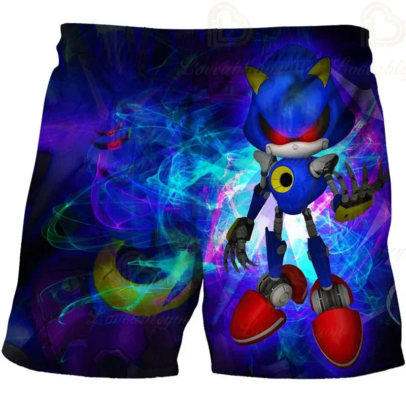 Color: Yellow, Kid Size: 3T - New Anime Kids Sonic Shorts Fashion Boys Girls Clothes Harajuku Cute Baby Cartoon Casual Summer Boy Boy Beach Pants