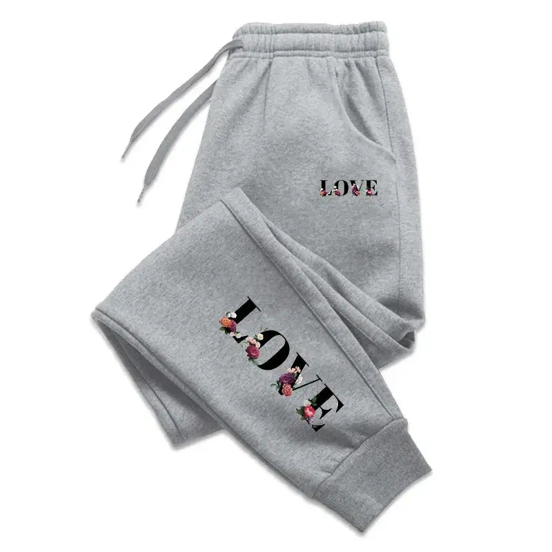 Color: SKY BLUE, Size: XXL - Womens Tracksuit Trousers New LOVE Letter Print Street Luxury Sweatpants Daily Casual Simplicity Versatile Jogging Sport Pants