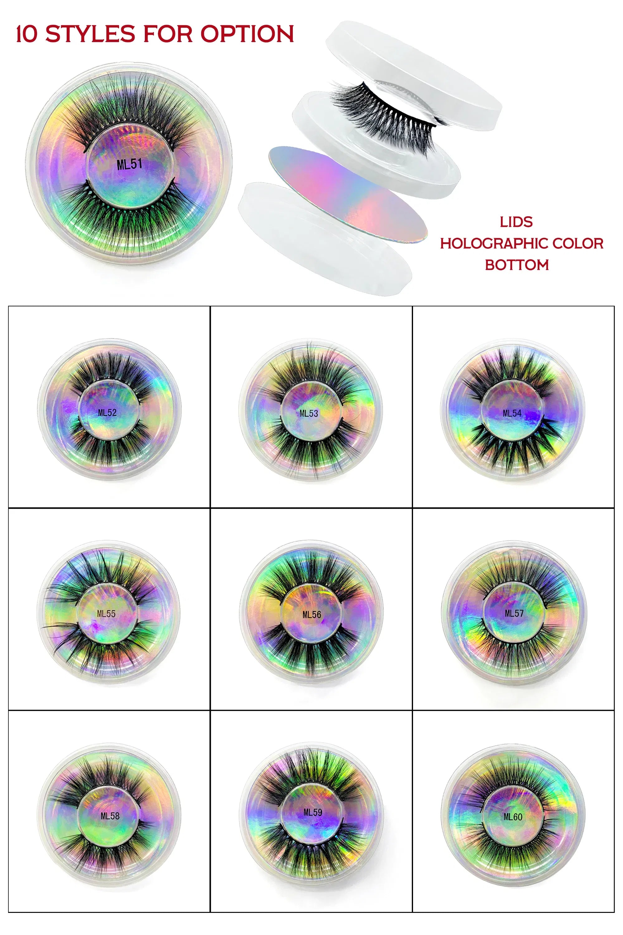 Color: Red Wine, Ships From: United States - Fake Eyelashes Wholesale Fluffy False Eyelashes Makeup Eyelash Extension Accessoires Faux Mink Lashes maquiagem