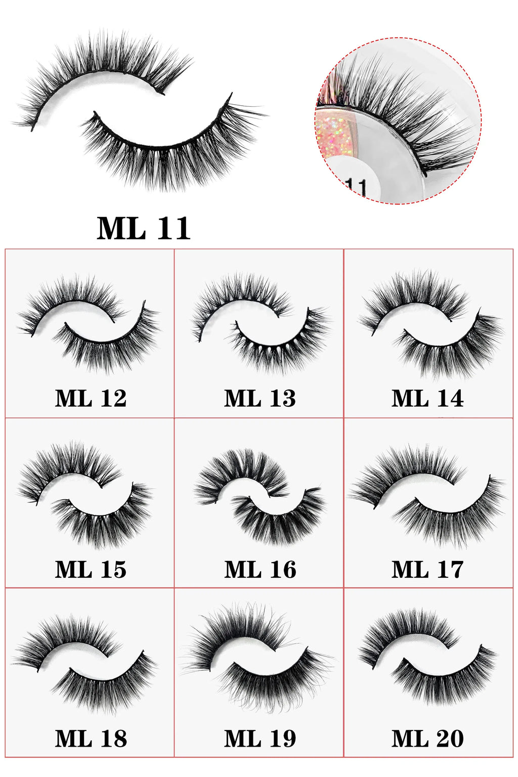 Color: Red Wine, Ships From: United States - Fake Eyelashes Wholesale Fluffy False Eyelashes Makeup Eyelash Extension Accessoires Faux Mink Lashes maquiagem