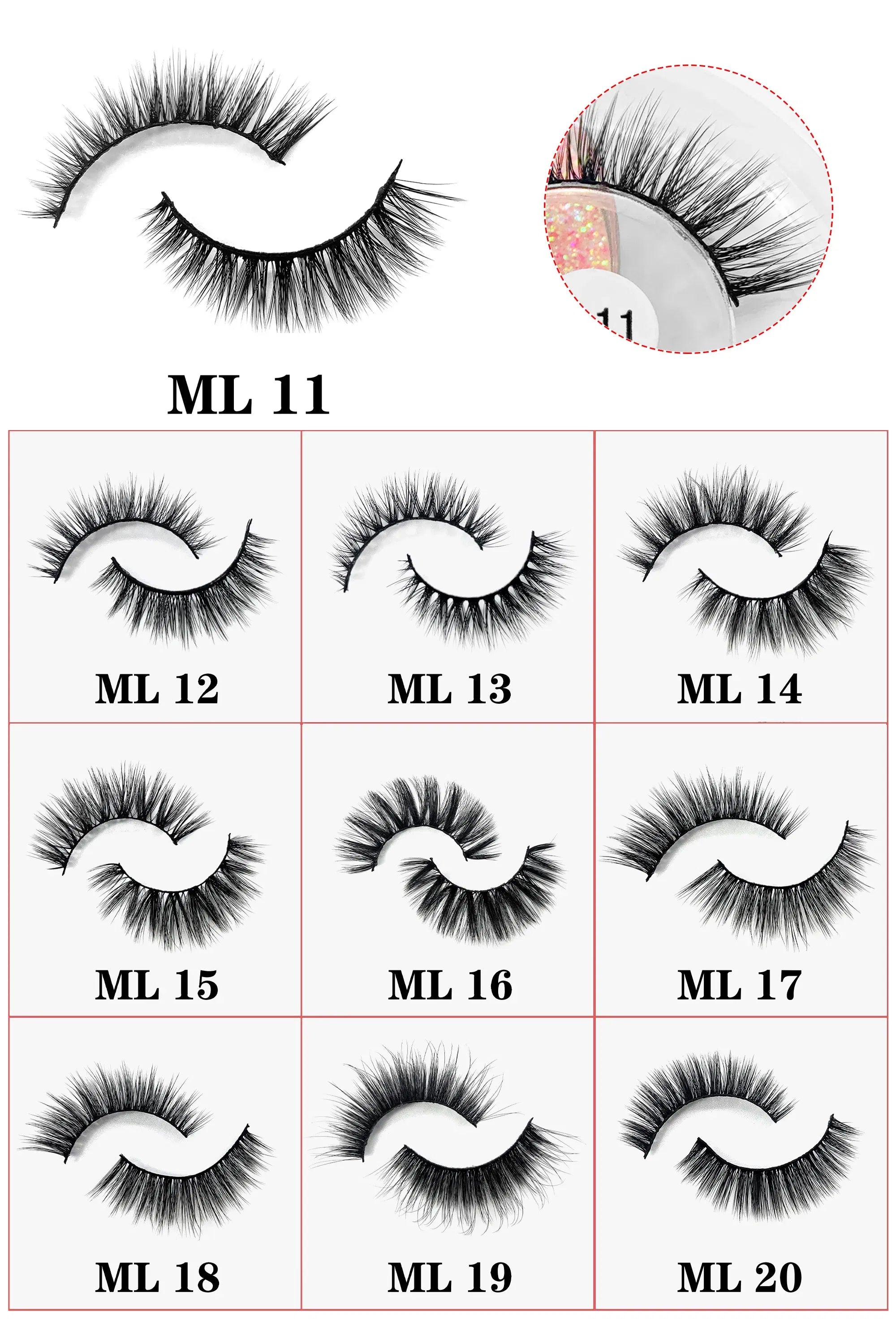 Color: Red Wine, Ships From: United States - Fake Eyelashes Wholesale Fluffy False Eyelashes Makeup Eyelash Extension Accessoires Faux Mink Lashes maquiagem
