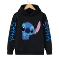 Color: VIOLET/???, Size: >40cm - New in Cool Stitch Hoodie Children Cartoon Clothes Kid Girl Boy Lilo and Stitch Sweatshirt Manga Hoody Baby Casual Top