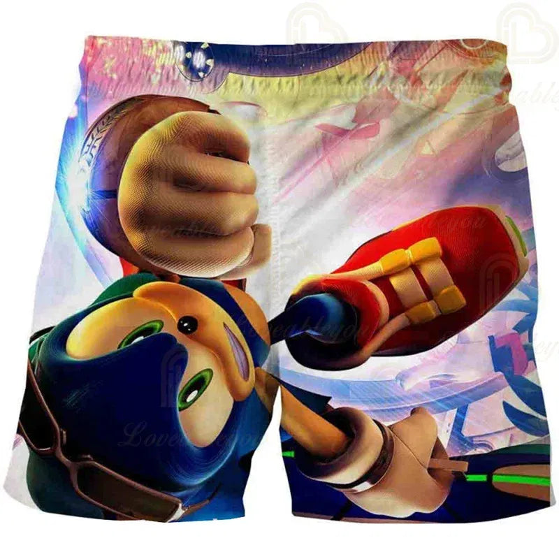 Color: Pink, Kid Size: 6 - New Anime Kids Sonic Shorts Fashion Boys Girls Clothes Harajuku Cute Baby Cartoon Casual Summer Boy Boy Beach Pants