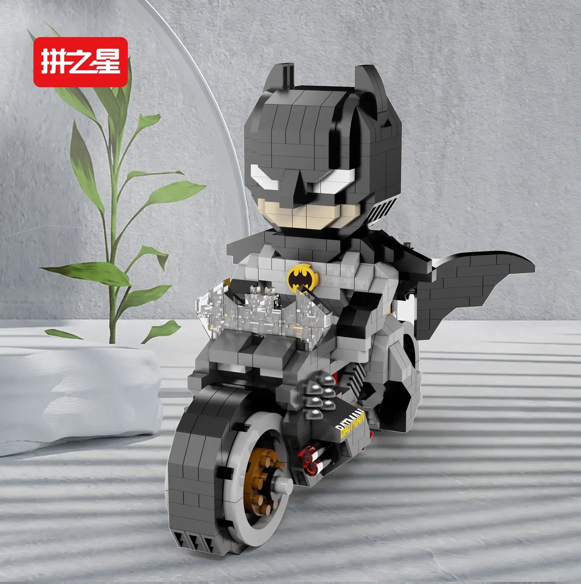 Color: Red, Size: M - Batman Micro Building Blocks Figure DC Superman Motorcycle Super Heroes 3D Puzzle Model Movie Mini Bricks Toys For Kids Gifts