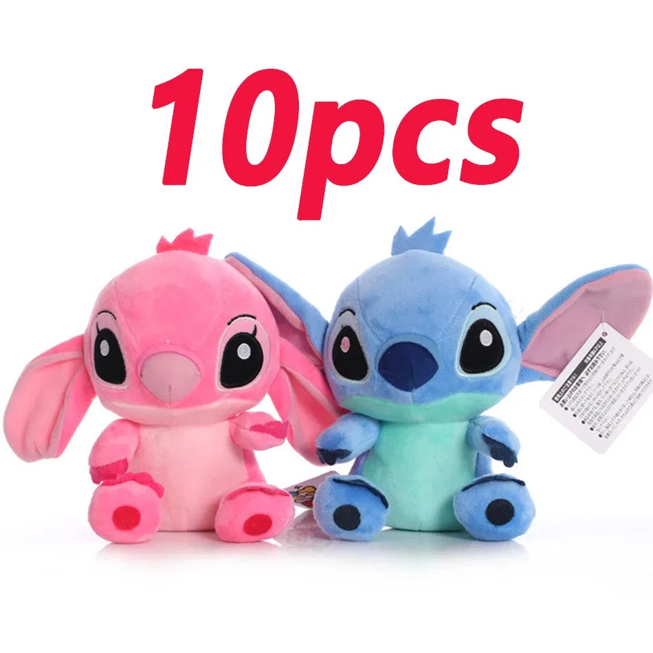 Color: GRAY - 12cm 20cm 25cm Stitch Stuffed Plush Models Cartoon Stuffed Plush Dolls Anime Plush Baby Toys Kawaii Kids Birthday Gift