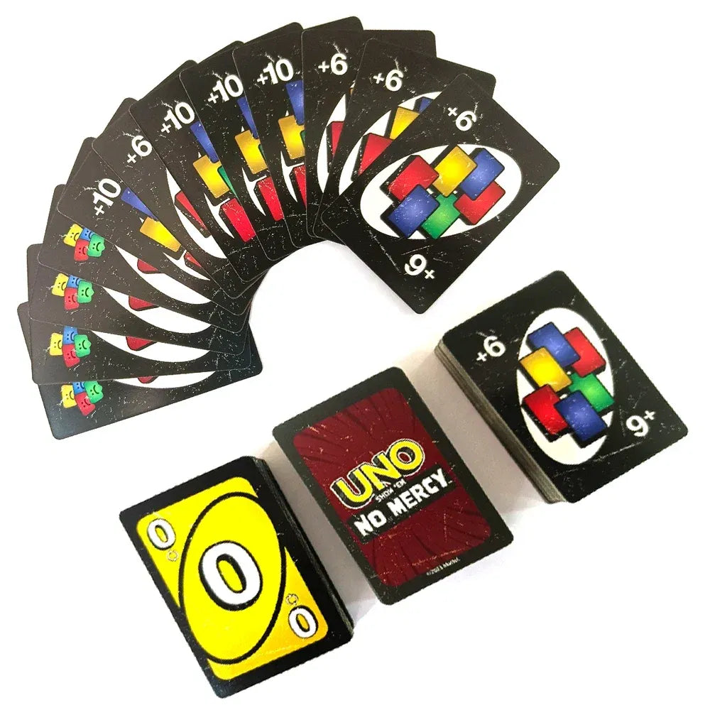 Color: Light Grey - new UNO NO MERCY Matching Card Game Minecraft Dragon Ball Z Multiplayer Family Party Boardgame Funny Friends Entertainment Poker