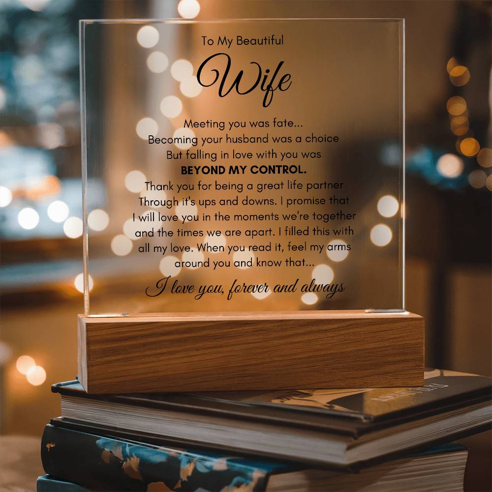 To My Wife Fate – Acrylic Square